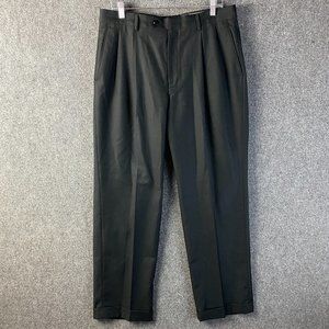 Louis Raphael Tailored Dress Pants 34/30 Men's Polyester Wool Adults Black